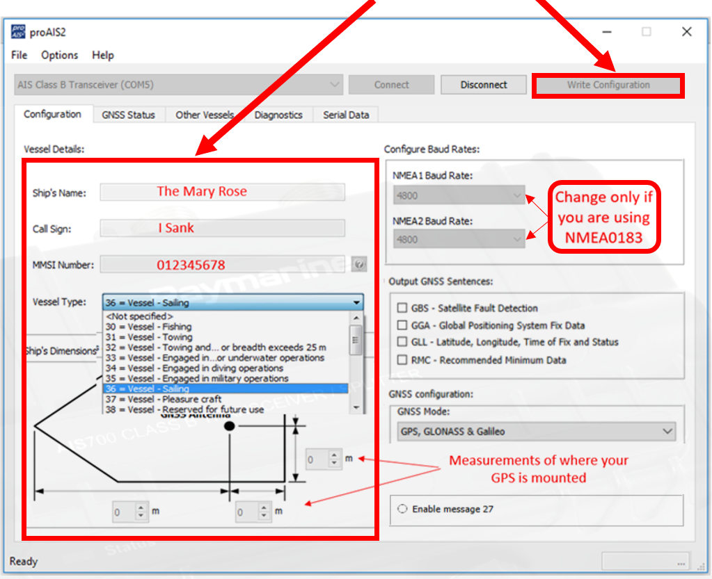 MMSI Programming on AIS700